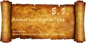 Barbarics Viktória névjegykártya