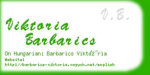 viktoria barbarics business card